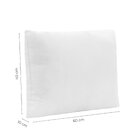 Travesseiro De Espuma Fibra 60x40x10cm  Branco