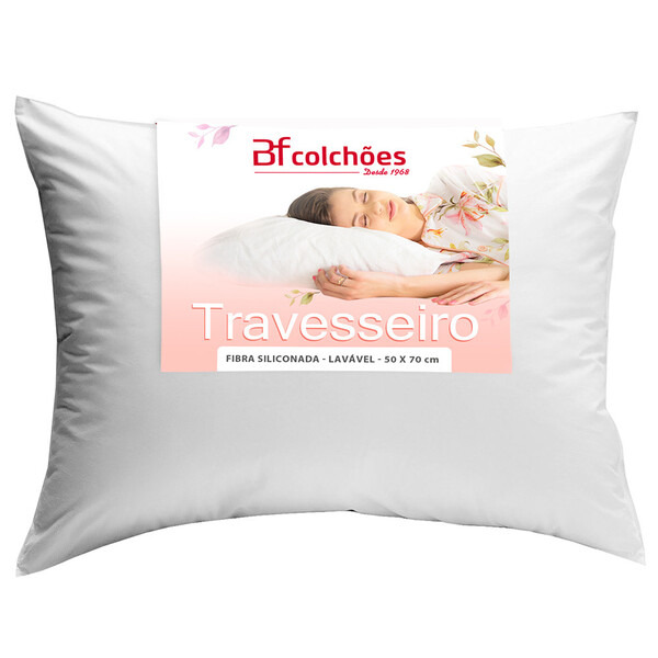 Travesseiro Ecoplumas De Fibra Siliconada Percal 180 Fios Ant