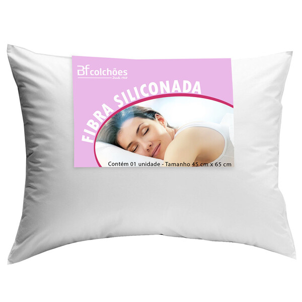 Travesseiro Fibra Siliconada Antialérgico Macio 45x65cm Bf Co