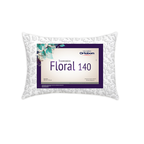 Travesseiro Floral Encanto Branco Puro Casa Dona