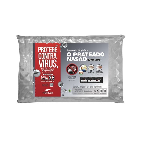 Travesseiro Nasa Alto Anti Alergico O Prateado Para Fronhas 5