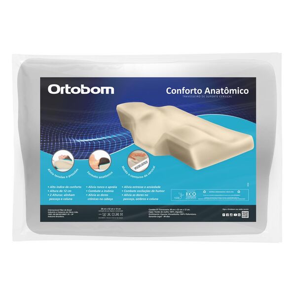 Travesseiro Nasa Cervical Conforto Anatômico Ortopédico - Ort