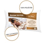 Travesseiro Percal Premium 50x70cm Casa Dona 200 Fios Fibra S