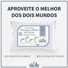 Travesseiro Pluma E Pena De Ganso Macio Antialérgico 50x70cm