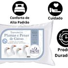 Travesseiro Pluma E Pena De Ganso Macio Antialérgico 50x70cm