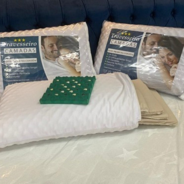 Travesseiro Terapêutico C/camadas Para Ajuste De Altura Full