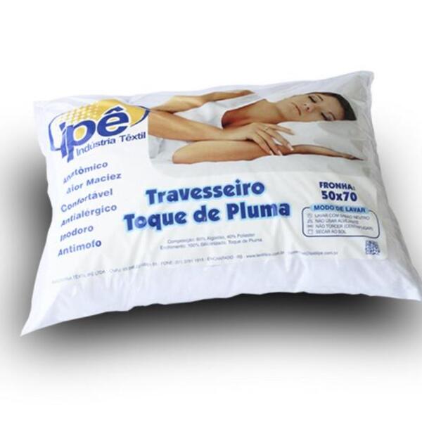 Travesseiro Toque De Pluma B800 Branco - Têxtil Ipê