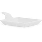 Travessinha Para Degustação Com Alça Melamina Branca Gourmet