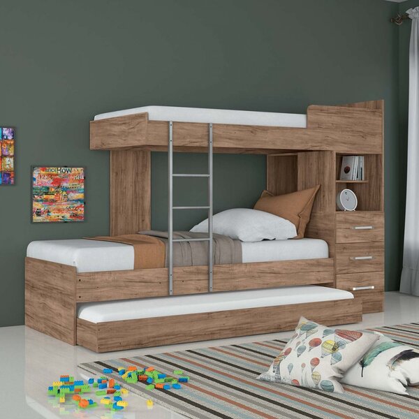 Treliche 03 Gavetas Com Escada Em Alumínio E Proteção Lateral