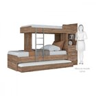 Treliche 03 Gavetas Com Escada Em Alumínio E Proteção Lateral