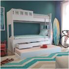 Treliche 3 Gavetas Com Escada Metalizada Branco Mpozenato