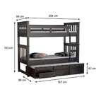 Treliche 3 Gavetas Madeira Maciça Saraiva