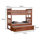 Treliche 3 Gavetas Madeira Maciça Saraiva