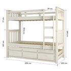 Treliche 3 Gavetas Madeira Maciça Saraiva