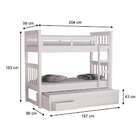 Treliche 3 Gavetas Madeira Maciça Saraiva