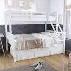 Treliche Bunk Bed Casal Madeira Macica Com Escada Fixa Branco