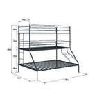 Treliche Casal + Solteiro Em Ferro Oliver Cinza