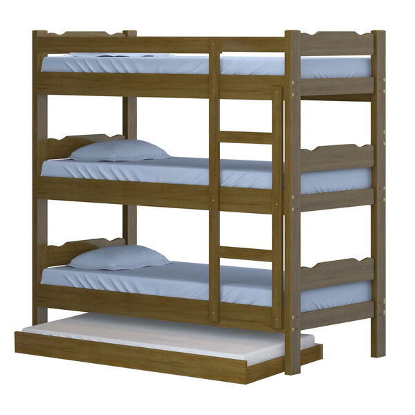 Treliche Com Auxiliar Em Madeira Maciça Tauari Esmeralda Imbu