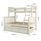 Treliche Com Cama De Casal 3 Gavetas Madeira Maciça Saraiva