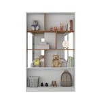 Treliche Com Estante 2 Portas 6 Nichos Branco/nogal