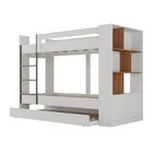 Treliche Com Estante 2 Portas 6 Nichos Yescasa Branco/nogal