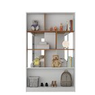 Treliche Com Estante 2 Portas 6 Nichos Yescasa Branco/nogal