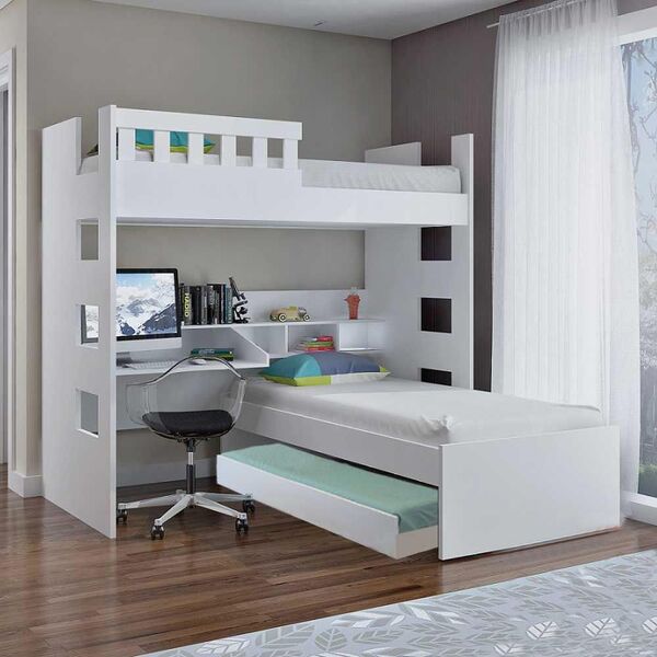 Treliche Com Grade De Proteção 100% Mdf U2316819 Branco - Fos