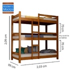 Treliche de Madeira Maciça Berlim - Avelã