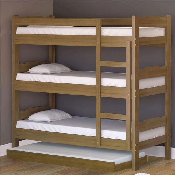 Treliche De Madeira Macica Imbuia Com Auxiliar E Colchao Gazi