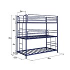 Treliche De Solteiro Em Ferro Jack Azul