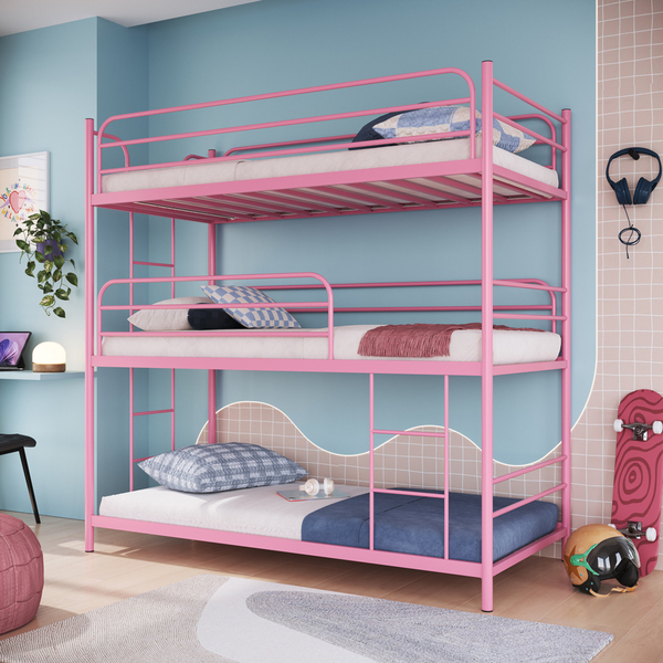 Treliche De Solteiro Em Ferro Jack Rosa Bebe