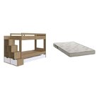 Treliche Infantil Com Cama Auxiliar 3 Colchões Aveiro Oak/bra