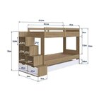 Treliche Infantil Com Cama Auxiliar 3 Colchões Aveiro Oak/bra