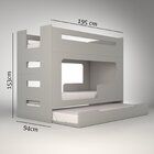 Treliche Infantil Em Mdf 153cmx195cm Lumi Cinza