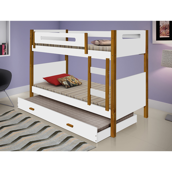 Treliche Infantil Montessoriana Solteiro Heloisa  Branca E Mel