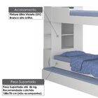 Treliche Juvenil Com Baú, 1 Porta E 2 Nichos - Branco Brilho