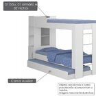 Treliche Juvenil Com Baú, 1 Porta E 2 Nichos - Branco Brilho