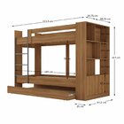 Treliche Juvenil Florence 2 Portas Com Estante Nogal