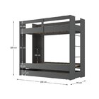 Treliche Juvenil Nassau 1 Prateleira Grafite Espresso Móveis