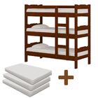 Treliche Madeira Maciça Com Colchões Castanho Esmeralda Nemar