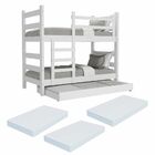 Treliche Madeira Maciça - Vira 2 Camas - Com Colchões Incluso