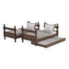 Treliche Madeira Maciça - Vira 2 Camas - Com Colchões Incluso