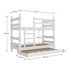 Treliche Madeira Maciça - Vira 2 Camas - Para Colchão 78/88 X