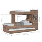 Treliche Solteiro 3 Gavetas Caetano Atacama Com Colchões