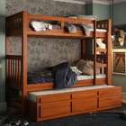 Treliche Solteiro Castanho Claro 3 Gavetas E 1 Escada Madeira