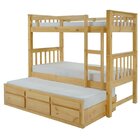 Treliche Solteiro Com 3 Gavetas 100% Madeira Maciça Carvalho