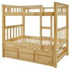 Treliche Solteiro Com 3 Gavetas 100% Madeira Maciça Carvalho