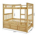 Treliche Solteiro Com 3 Gavetas 100% Madeira Maciça Carvalho