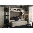 Treliche Solteiro Com 3 Gavetas 100% Madeira Maciça Cinza