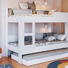 Treliche Solteiro Com Estante 90 San Diego Branco - Art In Mó